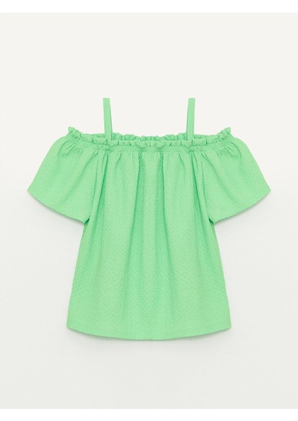 Lcw Kids Kare Yaka Kısa Kollu Kız Çocuk Crop Tişört fiyatları