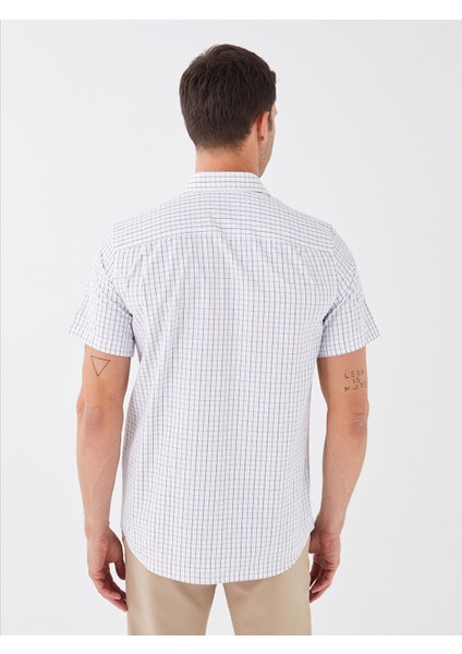 Lcwaıkıkı Formal Regular Fit Kısa Kollu Ekose Poplin Erkek Gömlek