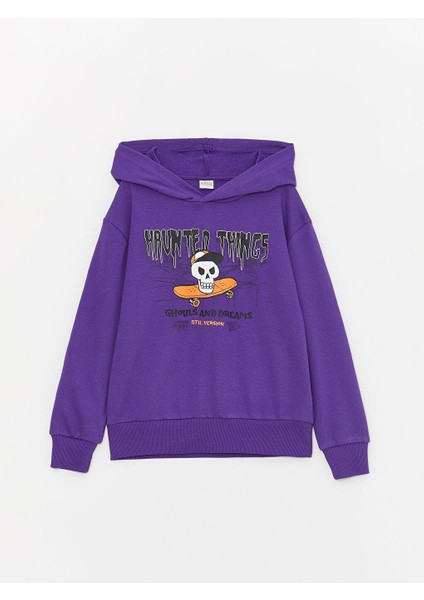 Lcw Kids Baskılı Uzun Kollu Erkek Çocuk Hoodie