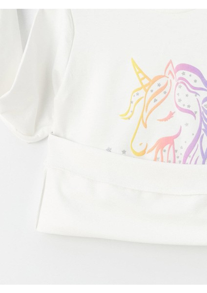 Lcw Kids Bisiklet Yaka Baskılı Uzun Kollu Kız Çocuk Sweatshirt fiyatları