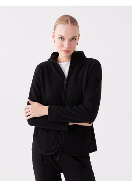 Lcwaıkıkı Classic Kadın Dik Yaka Düz Fermuarlı Sweatshirt