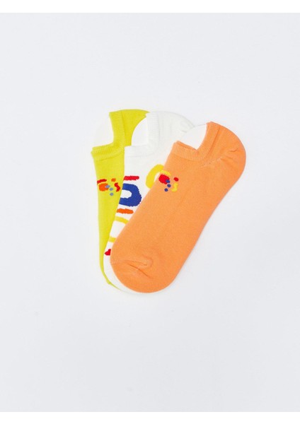 Lcw Dream Desenli Kadın Patik Çorap 3'lü Paket