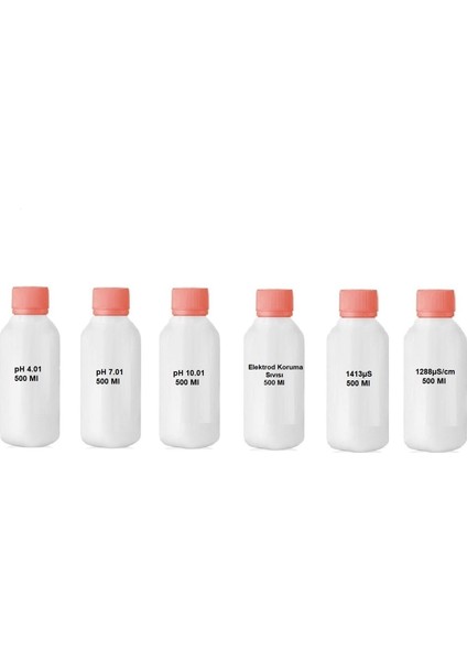 Ph 4.01-7.01-10.01-Elektrod Koruma-Iletkenlik 1413 1288 Kalibrasyon Sıvısı 500 ml