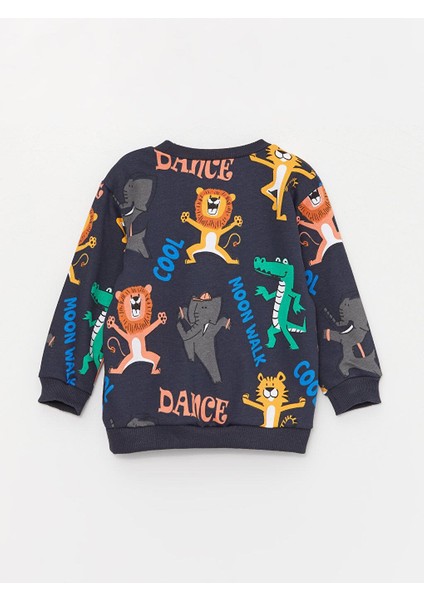 Lcw Baby Bisiklet Yaka Baskılı Erkek Bebek Sweatshirt fiyatları