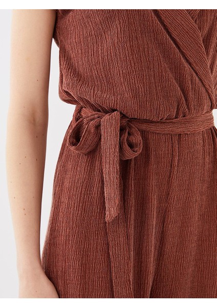 Lcw Vision Kadın Kruvaze Yaka Düz Tulum fırsatları