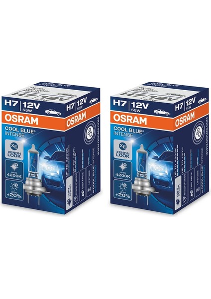 12V H7 Cool Blue 4200K Beyaz Işık (Takım-2 Adet)