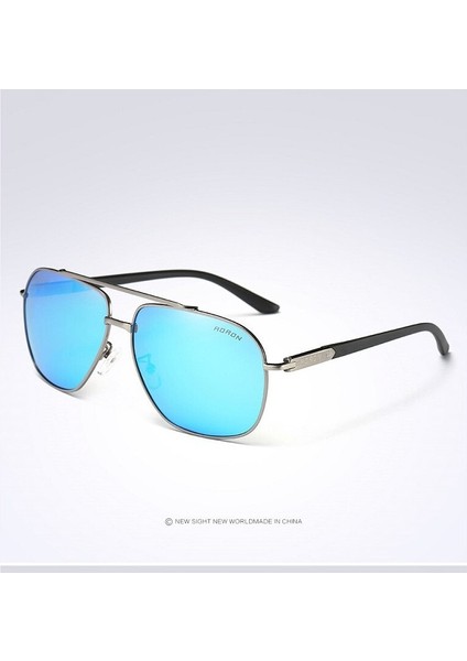Polarize Güneş Gözlüğü Erkek Ayna Kaplama Güneş Camı Lüks Hd Sürüş Gözlükleri 2023 UV400 Gözlük Metal Çerçeve Gözlük A324 (Yurt Dışından)