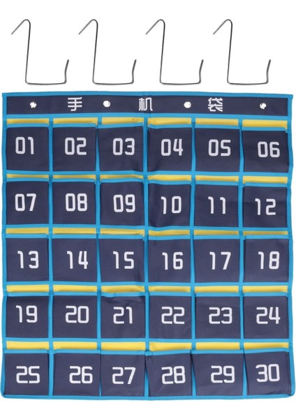 30 Numaralı Cepler Grafik Cep Telefonu Asılı Organizatör Asılı Saklama Çantası Sınıf Hesap Makinesi Cep Telefonu Sahipleri Için (Yurt Dışından)