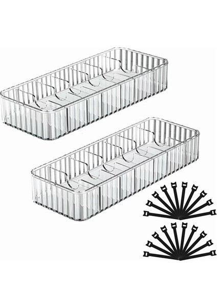 Kablo Saklama Kutuları Organizatörler 2 Paket, 20 Adet Kablo Bağı ile Kablo Şarj Depolama Organizatör Kutusu Kasa (Yurt Dışından)