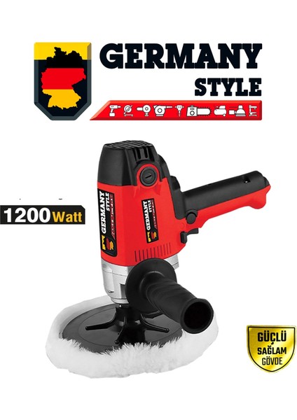 99756VFX 6 Kademe Devir Ayarlı 1200 Watt Polisaj Makinesi Zımpara Pasta Cila Makinesi