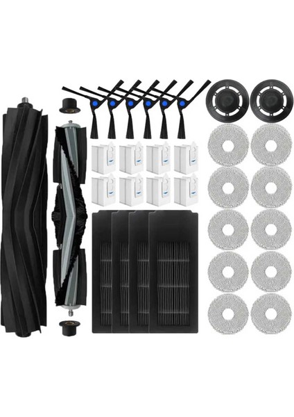 X2 Omni / X2 Pro / X2 Aparatı ile Uyumlu Ana Yan Fırça Kapağı Hepa Filtre Paspas Bezleri Toz Torbası Yedek Parçaları (Yurt Dışından)