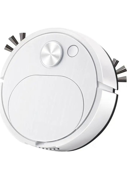 Otomatik Elektrikli Süpürgeler USB Şarj Mini Temizleme Makinesi Akıllı Süpürme Paspas Robotlu Süpürgeler, Beyaz (Yurt Dışından)