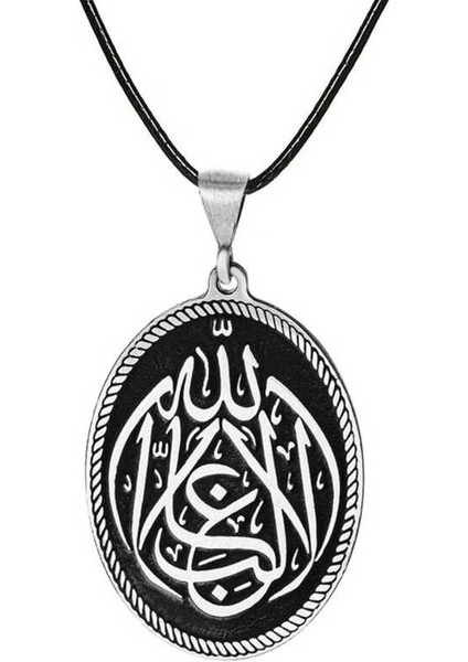 Gümüş La Galiba Illallah Yazılı Gümüş Kolye modelleri