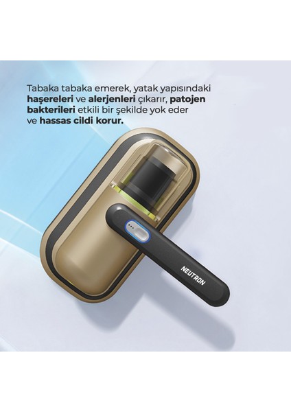 Anti Alerjen UV Işınlı Şarjlı Yatak ve Koltuk El Süpürgesi