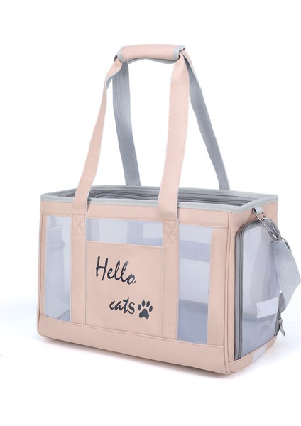 Çanta Taşınabilir Kedi Çantası Evcil Hayvan Çantası Omuz Nefes Alabilir (Yurt Dışından)