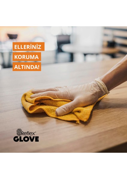 Flex Eldiven Tek Kullanımlık Pudrasız Beyaz L - XL Beden Eldiven 100’lü