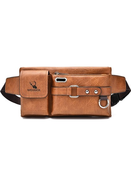 Erkek Omuz Çantası, Çapraz Çanta, Çok Fonksiyonlu Göğüs Çantası, Retro Bel Çantası (Yurt Dışından)