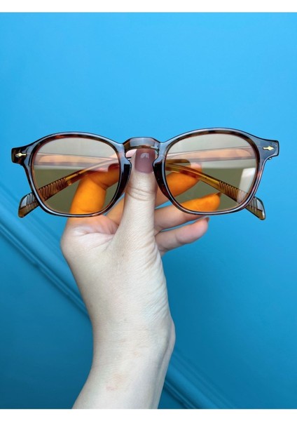 Güneş Gözlüğü UV400 Korumalı Unisex Erkek Kadın Sunglasses Eyewear Yalı Çapkını Model Turuncu Cam