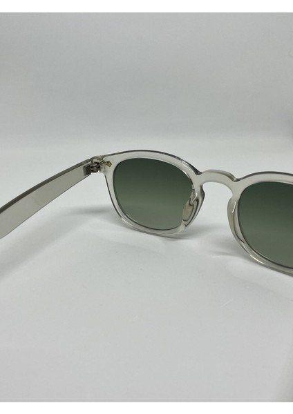 Şeffaf Çerçeve Yeşil Camlı Eva Modeli Unisex Kadın Erkek Gözlük Güneş Gözlüğü