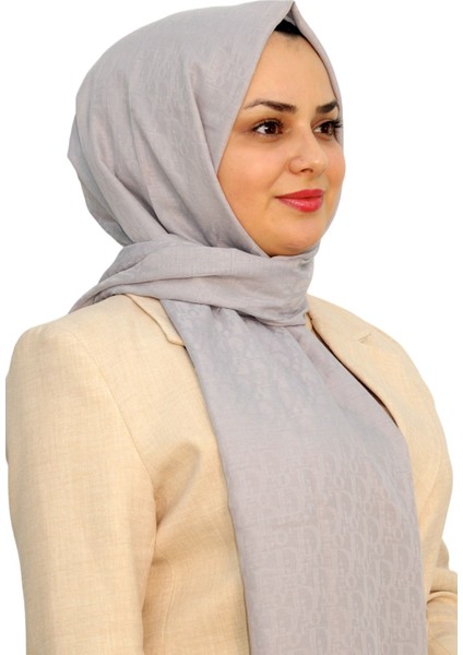 D Desen Jakarlı Pamuklu Şal EŞ5263-15