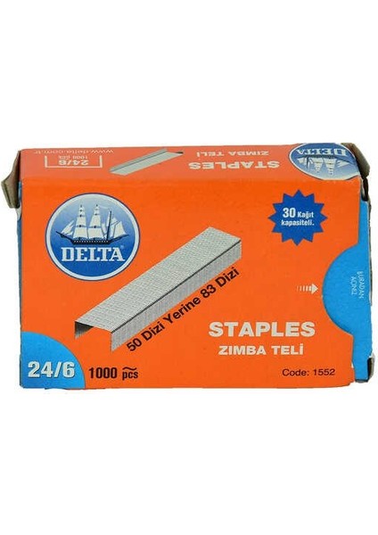 LISINYA214 Zımba Teli Gri No-24/6 83 Dizi 1000 Adet KOD-1552