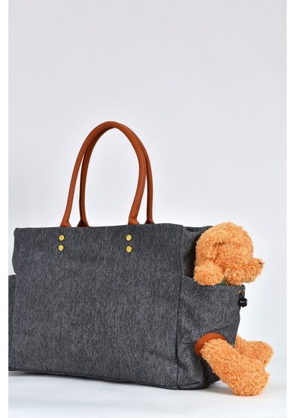 Teddy Ayıcık Detaylı Omuz Çantası Siyah 17587