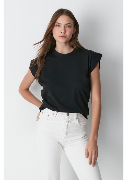 Bisiklet Yaka Kısa Kol 2'li Basic T-Shirt 958 Siyah