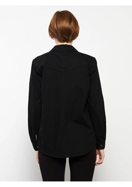 Uzun Kollu Kadın Rodeo Jean Gömlek modelleri