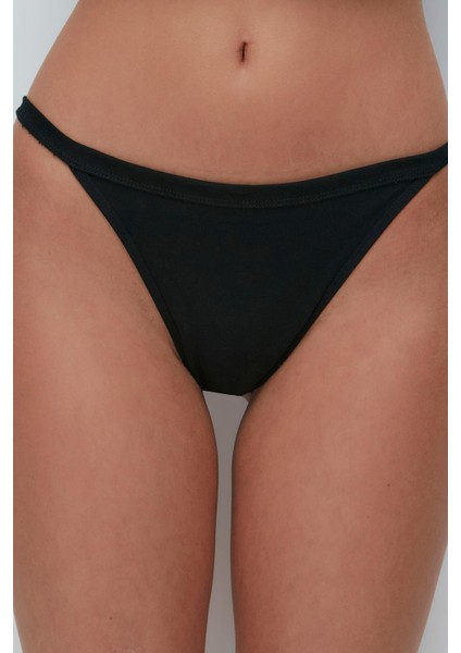 3 Lü Paket Ince Bel Bikini Külot 525 Siyah/ten/vizon