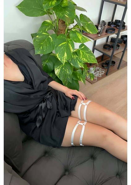 Mulvxjrt JRT02 Beyaz Elastik Bacak Bandı - 54 (Mulvix)