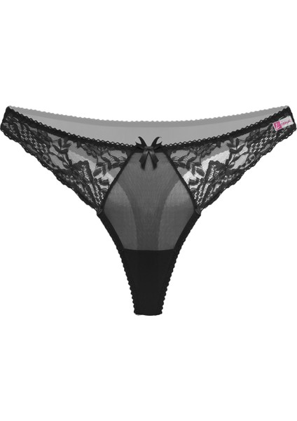 Mulvxlio LIN02 Siyah Dantelli G String Külot (Mulvix)