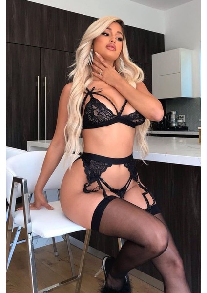 Mulvxley LEY02 Siyah Dantelli Jartiyer Takımı 1274 (Mulvix) fiyatları