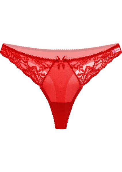 Mulvxlio LIN02 Büyük Beden Kırmızı String Bato Külot (Mulvix)