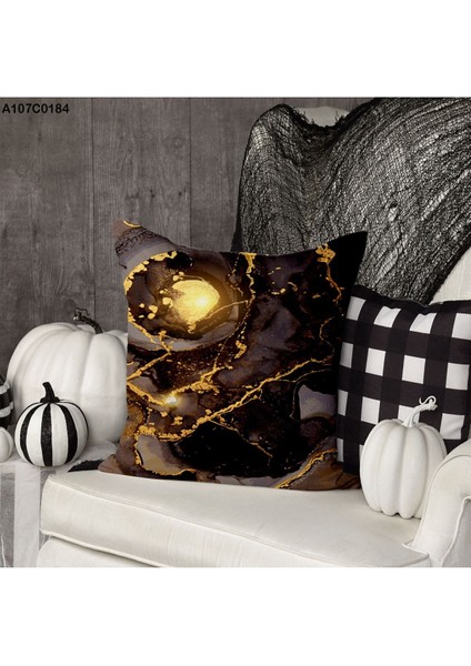 Kırlent Kılıf Çift Tarafı Baskılıdır Süet Kümaş