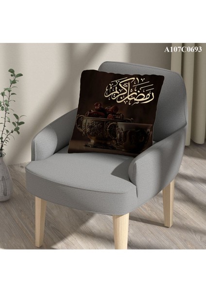 Kırlent Kılıf Çift Tarafı Baskılıdır Süet Kümaş