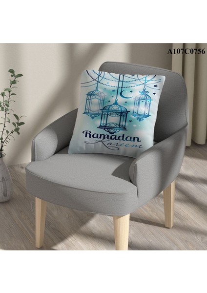 Kırlent Kılıf Çift Tarafı Baskılıdır Süet Kümaş