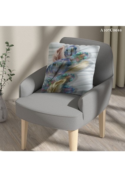 Kırlent Kılıf Çift Tarafı Baskılıdır Süet Kümaş