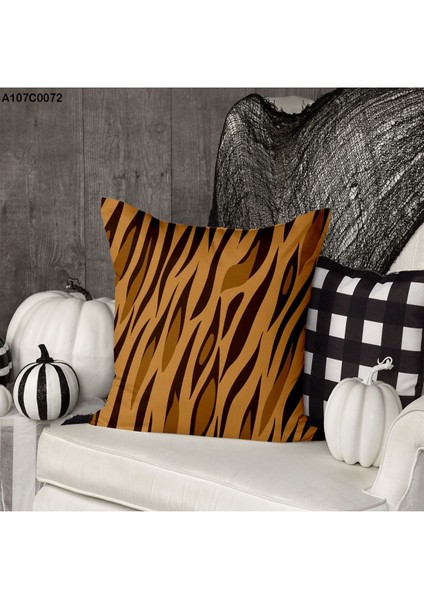 Kırlent Kılıf Çift Tarafı Baskılıdır Süet Kümaş