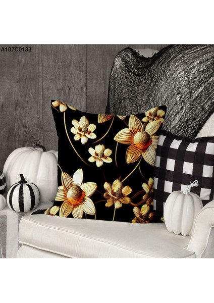 Kırlent Kılıf Çift Tarafı Baskılıdır Süet Kümaş