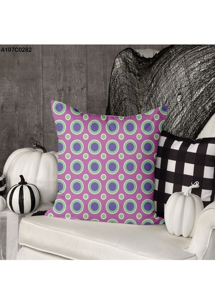 Kırlent Kılıf Çift Tarafı Baskılıdır Süet Kümaş