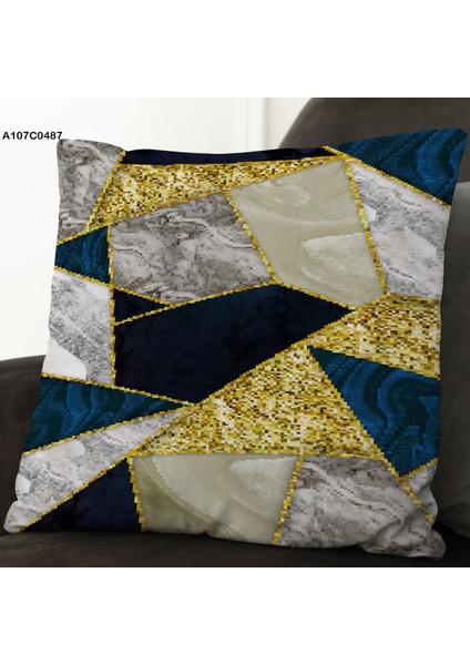 Kırlent Kılıf Çift Tarafı Baskılıdır Süet Kümaş