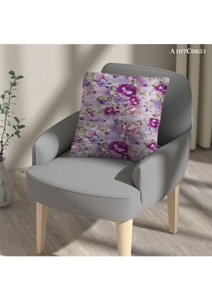 Kırlent Kılıf Çift Tarafı Baskılıdır Süet Kümaş