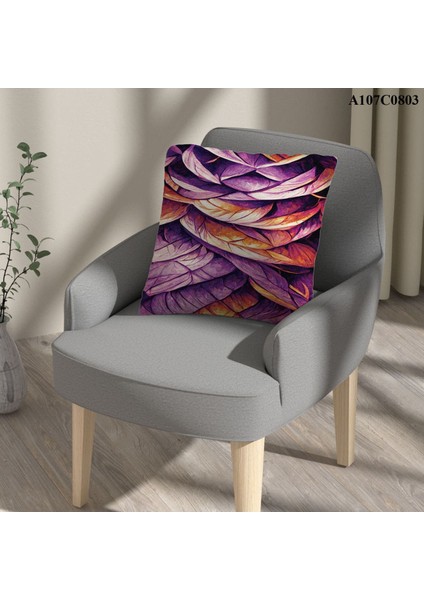 Kırlent Kılıf Çift Tarafı Baskılıdır Süet Kümaş