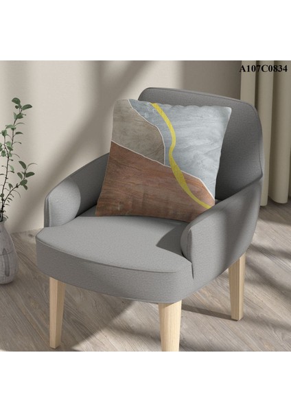 Kırlent Kılıf Çift Tarafı Baskılıdır Süet Kümaş