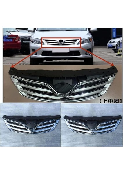 Toyota Corolla Makyajlı Kasa Ön Panjur Krom 2010-2012