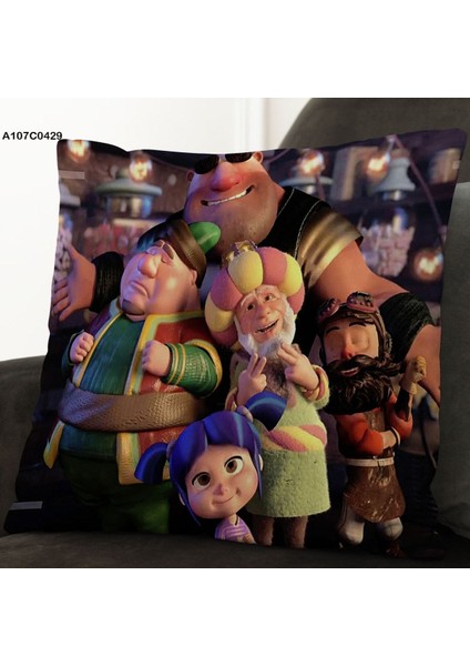 Kırlent Kılıf Çift Tarafı Baskılıdır Süet Kümaş