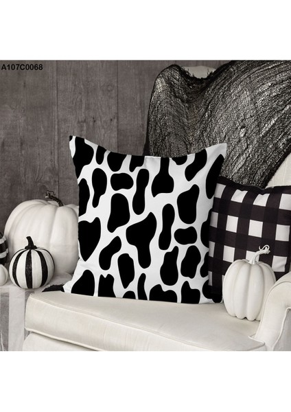 Kırlent Kılıf Çift Tarafı Baskılıdır Süet Kümaş