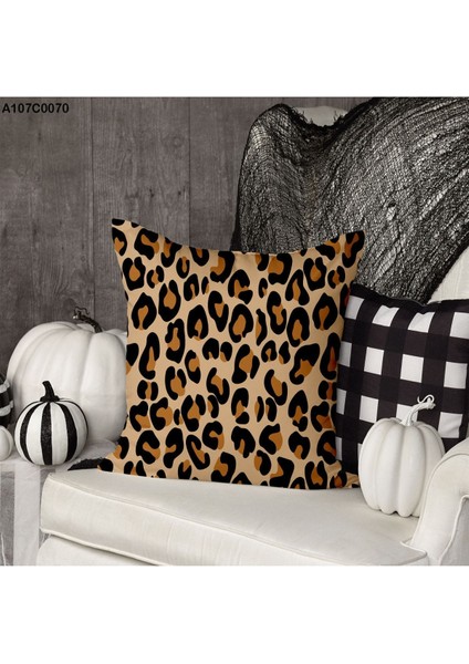 Kırlent Kılıf Çift Tarafı Baskılıdır Süet Kümaş