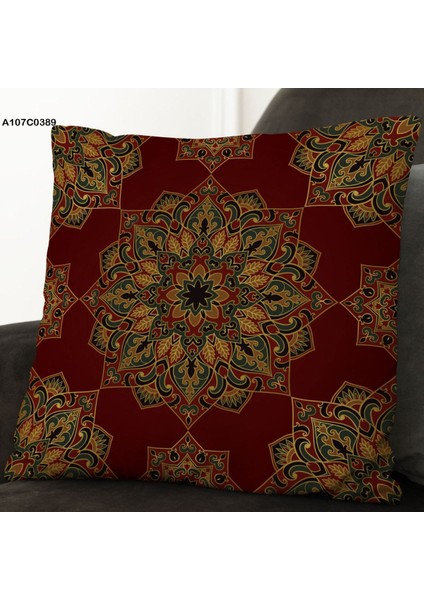 Kırlent Kılıf Çift Tarafı Baskılıdır Süet Kümaş