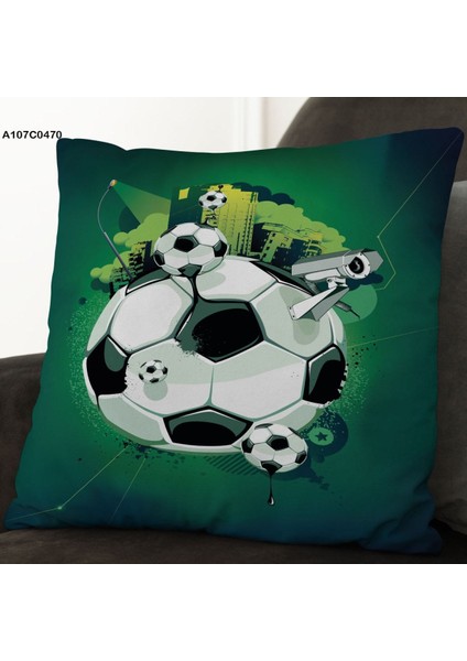 Kırlent Kılıf Çift Tarafı Baskılıdır Süet Kümaş